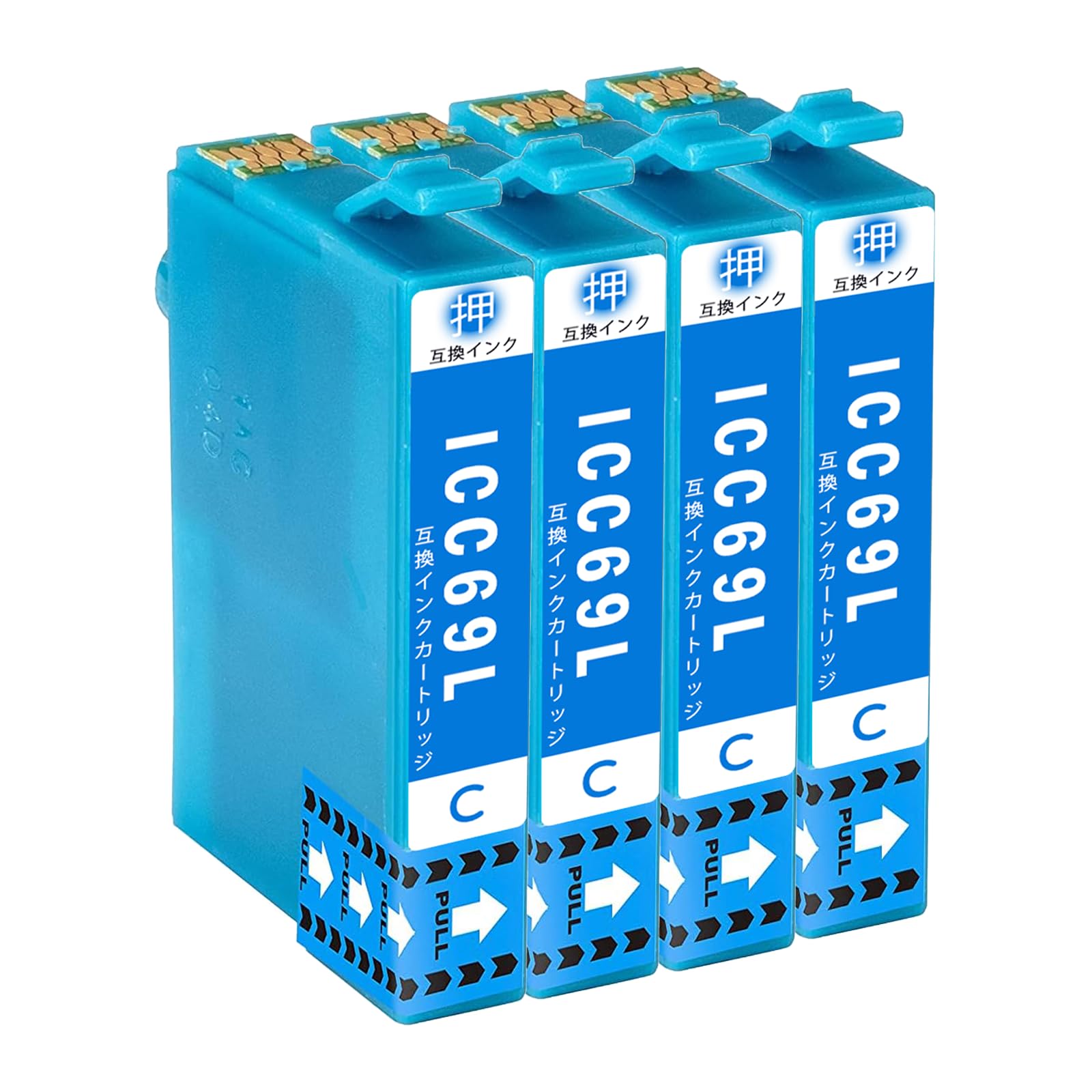 Amazon.co.jp: ICC69L シアン 互換インク 4本セット 互換用 個