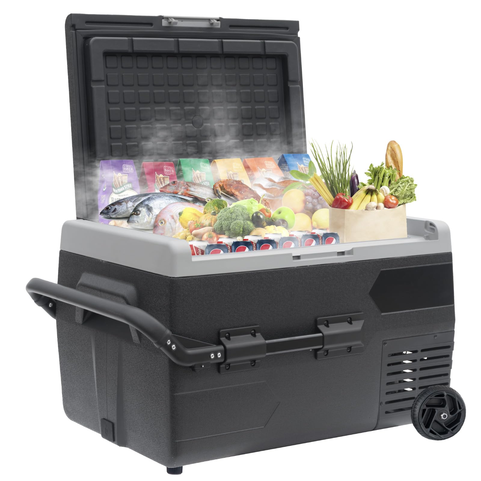 Amazon.co.jp: Smad ポータブル冷蔵庫 車載冷凍冷蔵庫 50L, -20℃～20