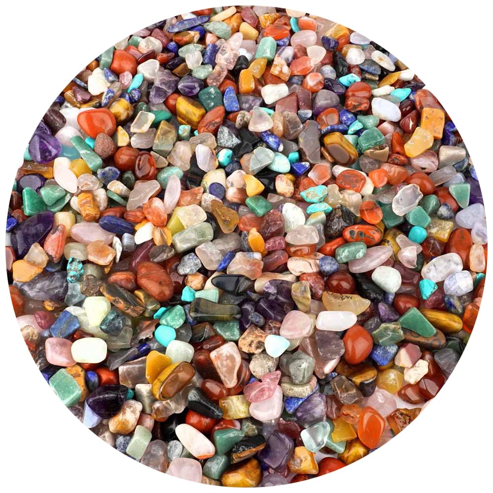 10 kg Wunderstein24 Bunter Trommelstein - Mix Naturform echte Edelstein - Mischung aus aller Welt Ø ca. 10 – 20 mm kleine Heilsteine Sand Mineralien Dekosteine Wassersteine