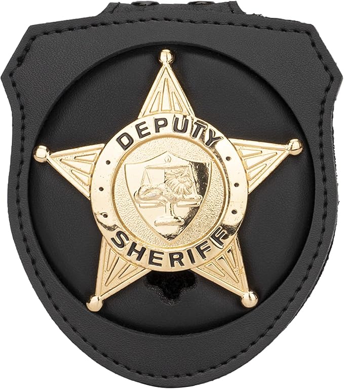 TYTX Leather Sheriff Badge Holder Police Badge Belt Clip