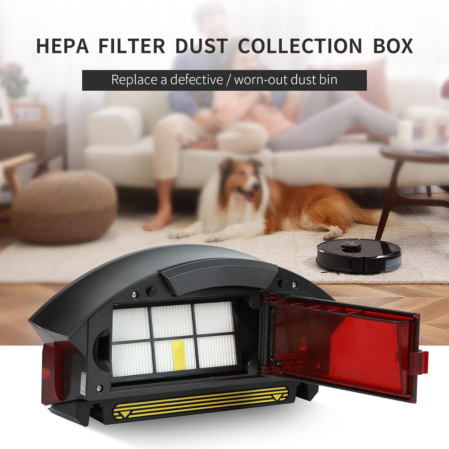 Hepa Filter Dust Collection Filter Box Collector for iRobot Roomba 800 Series 870 880，900 Series 960 Aerovac Dust Bin （It Could not fit Model 890,980) By SXCXIAOYUER