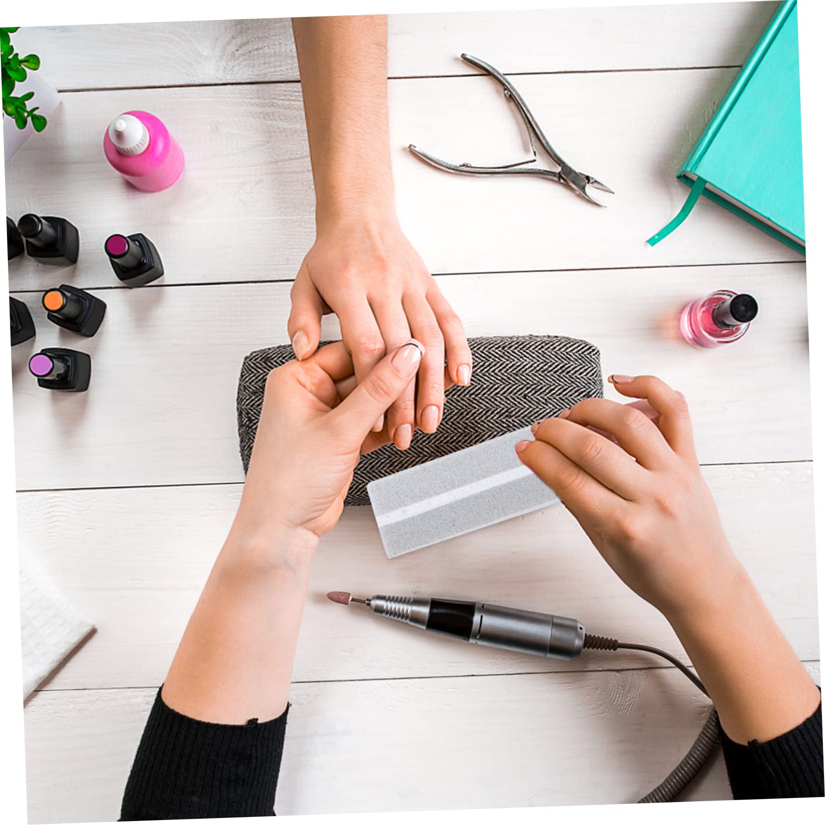 Healvian 120piezas Limas De Uñas Esponja Miniatura Coloridas Para Manicura Herramientas De Pulido y Reparación De Uñas Lijas Suaves y Duraderas