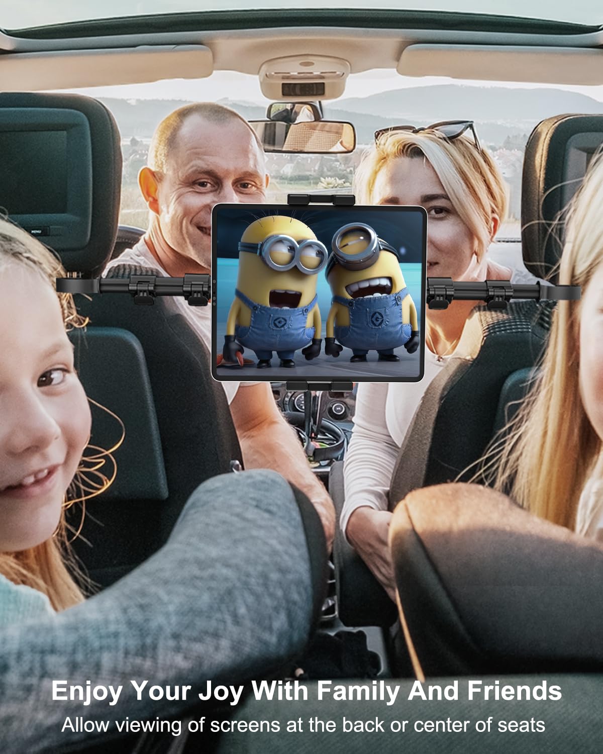 Supporto per poggiatesta auto per iPad – Supporto per poggiatesta sedile posteriore auto, supporto per tablet, viaggi su strada, essenziale per bambini, per tablet iPad Pro da 4,7 a 13 pollici,