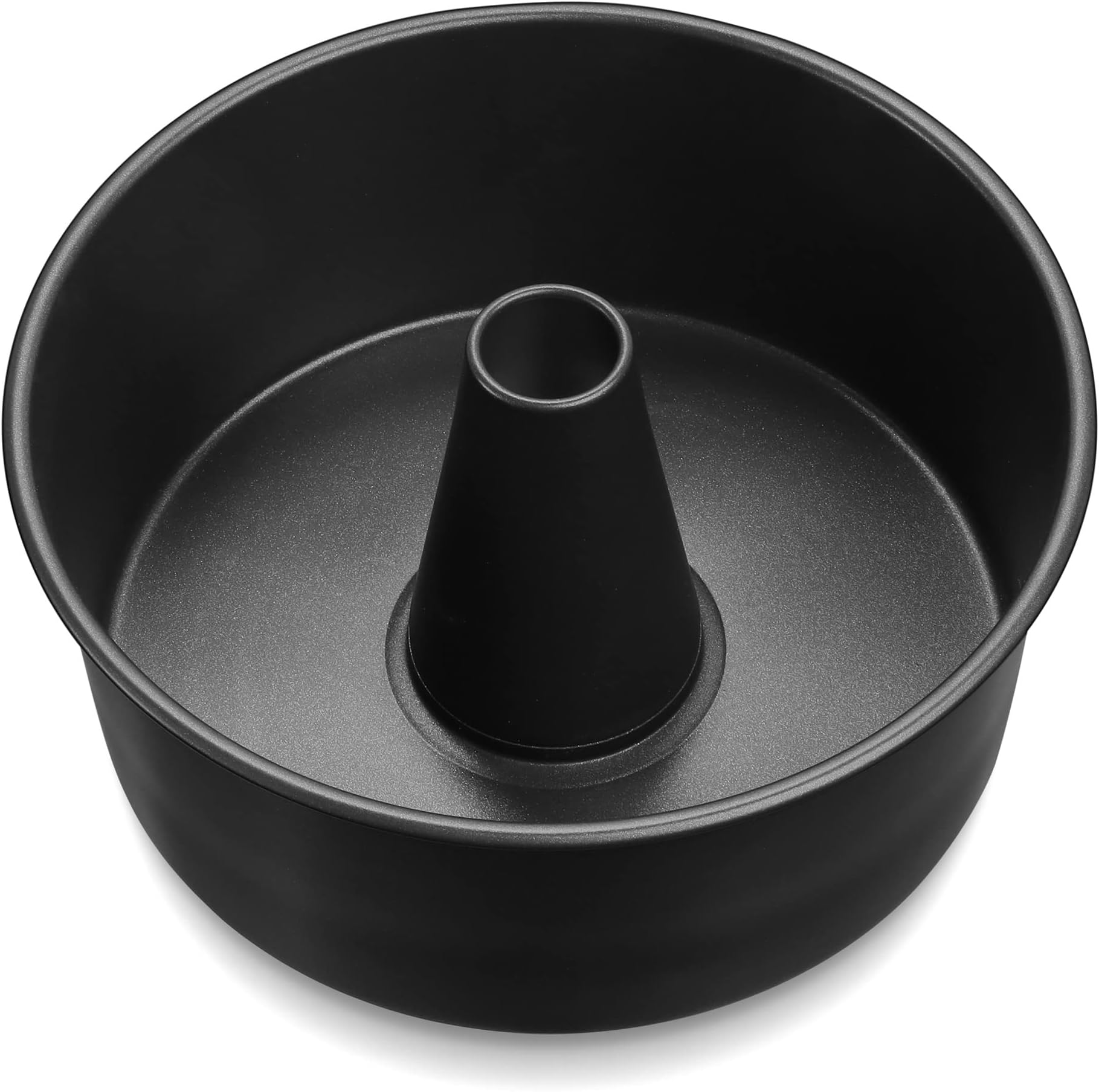 LIANYU 10 In Angel Food Cake Pan, Black Nonstick Tube Pound Pan for Baking | Deep Chiffon Cake Mold with Stainless Steel Core, Easy to Release, Leak Proof, Easy to Release, One-piece Design