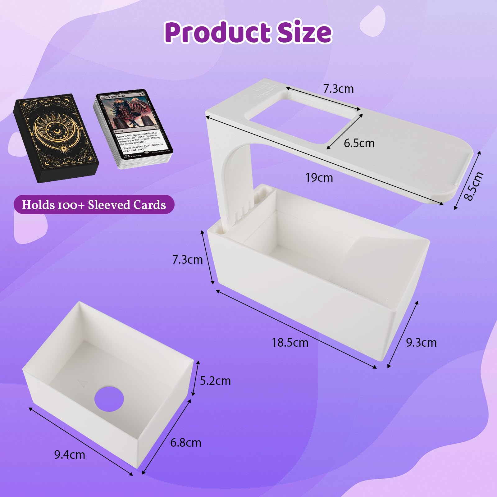 ScanBox para MTG, TCG Deckbox con soporte de teléfono ajustable compatible con ManaBox, adecuado para la colección de tarjetas