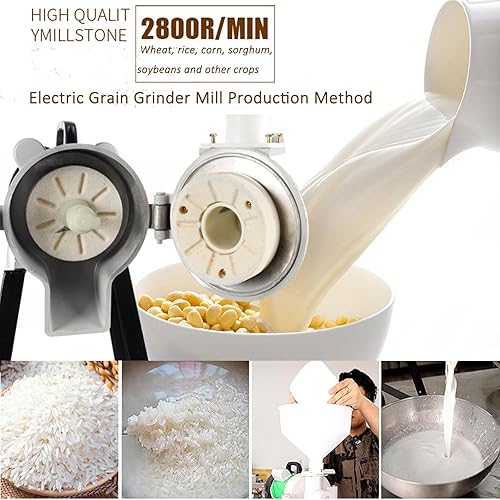 Miniatura 4 de LOYALHEARTDY Máquina eléctrica de la amoladora de maíz, 110V 2200W molino de grano de arroz grano de maíz café molino de alimentación de trigo