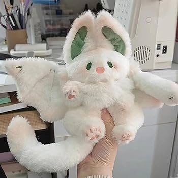 芋餡 2匹セット アートドール コウモリ 海外作家 兎 ハンドメイド アートドール 猫 ウサギ モンスター ファンタジー 作家 ハンドメイド