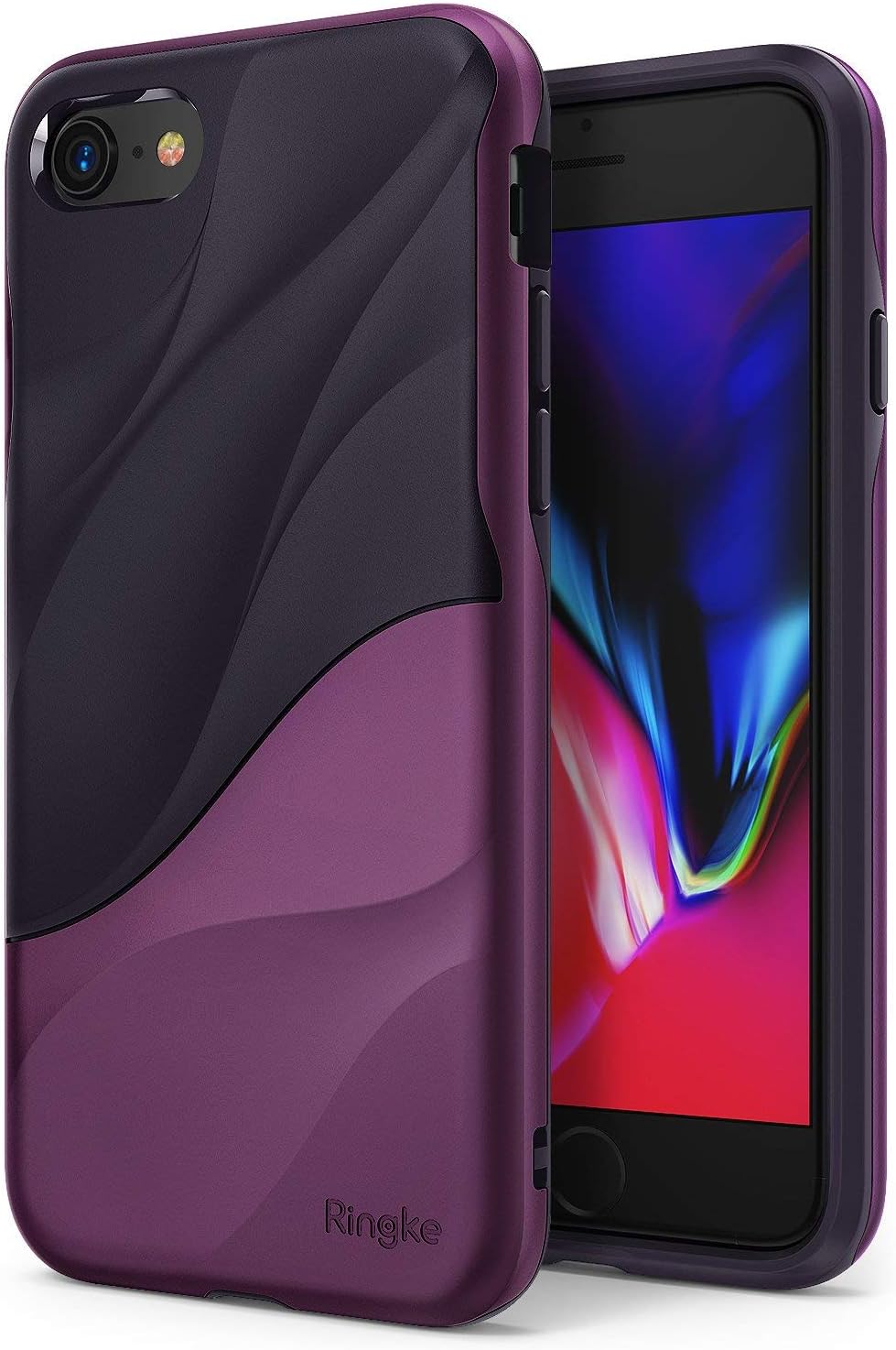Ringke Wave Case Designed for iPhone 7/8 / SE 2020 (4.7-Inch) - Metallic Purple