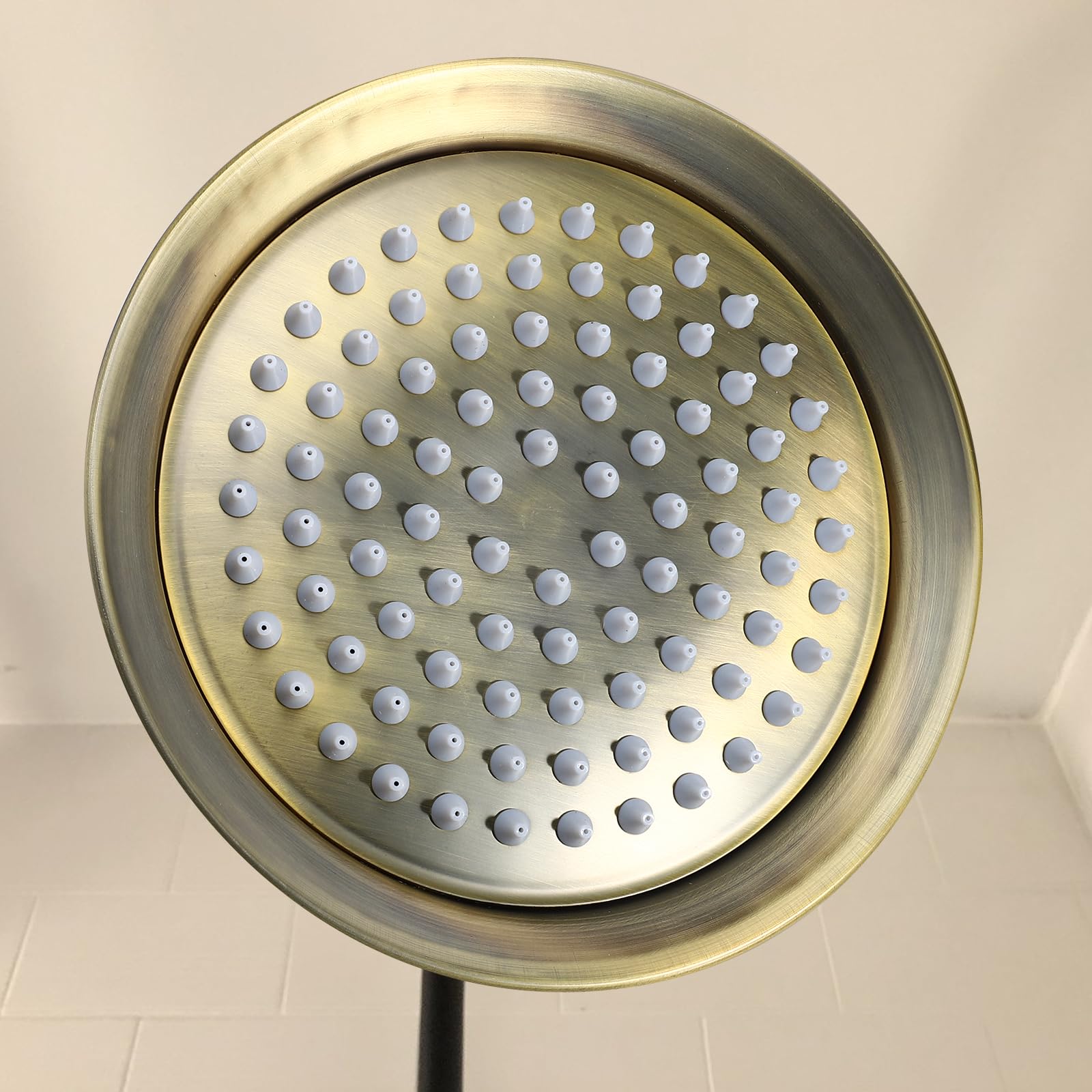Cabezal de Ducha de Techo Cobre Vintage Acero Inoxidable, 8 Pulgadas