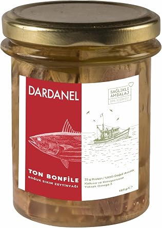 DARDANEL Olive Oil Tenderloin Tuna Glass Jar 185 gr