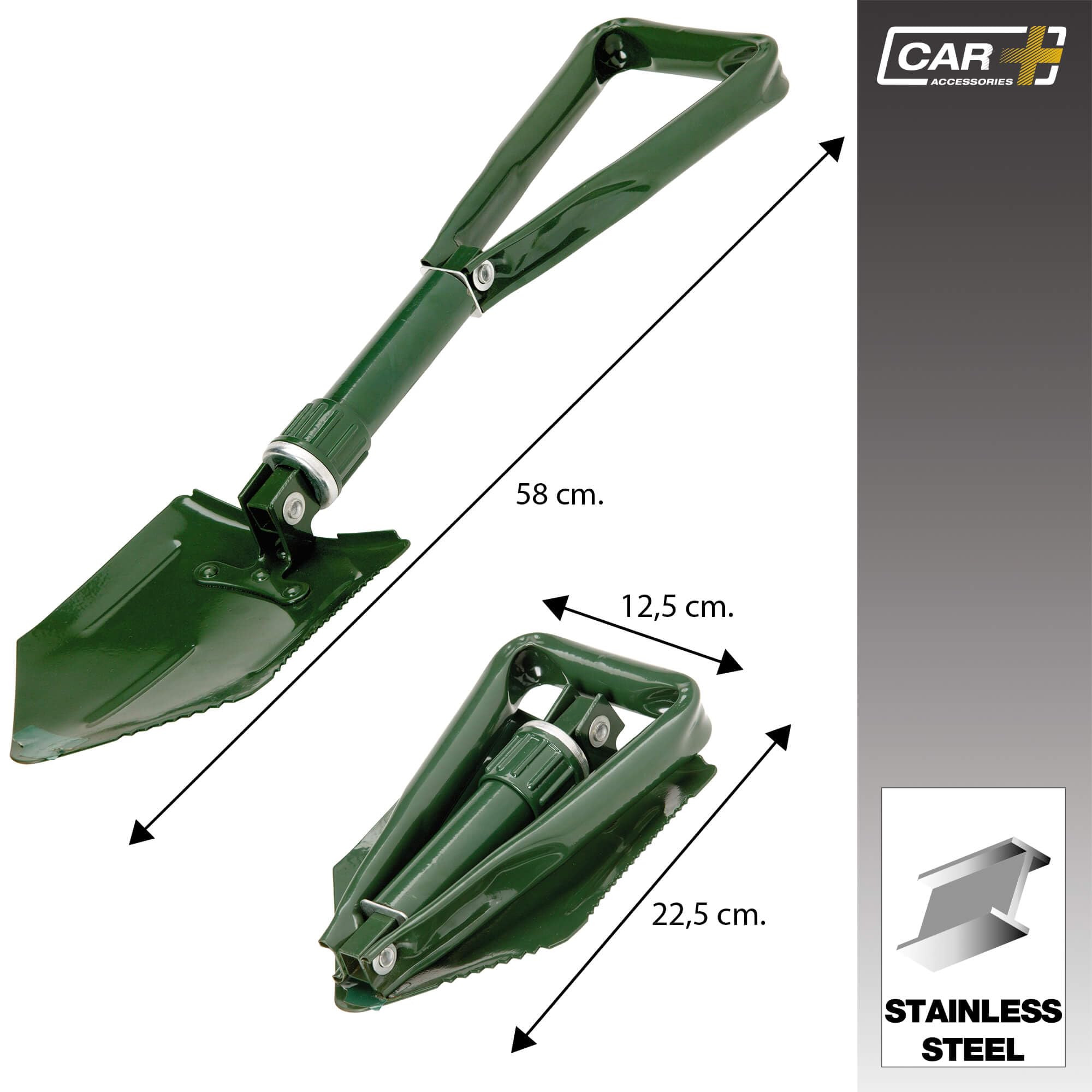 SUMEX 2808020 Carplus - Pala Metallica Pieghevole con Custodia