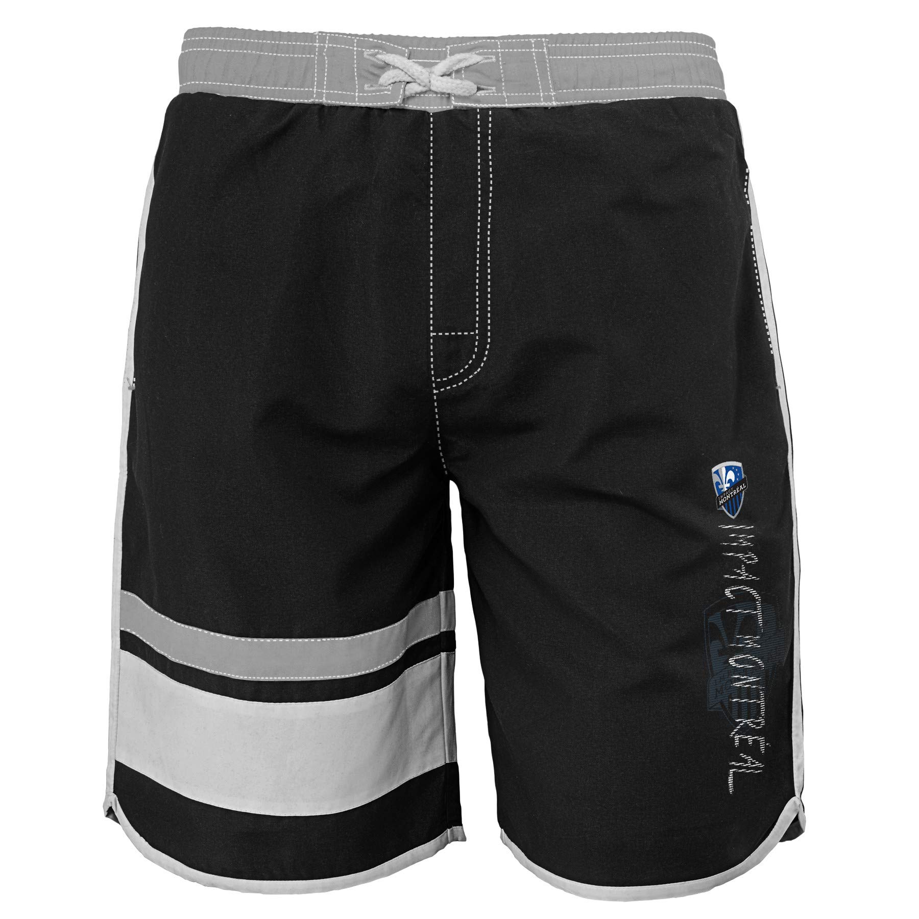 MLS Montreal Impact Youth Boys 8-20 Swim Trunk, Large (14-16), Black