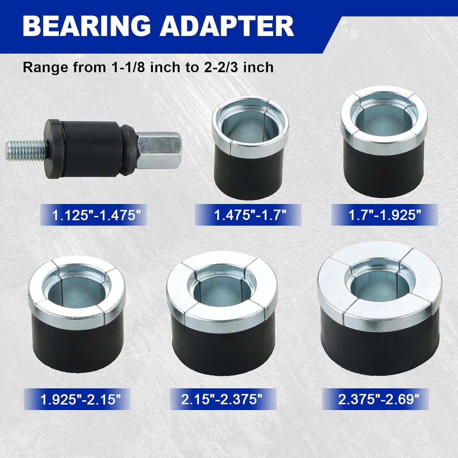 DASBET Cam Bearing Tool Kit | Universal Cam Bearing Removal and Installation Set, Camshaft Bearing Tool with 1-1/8'' to 2-2/3'' Adapters, Fit for Most Vehicles