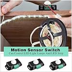 PIR Motion Sensor Switch for LED Lights, DC 12V, DC 24V Infrared Motion Detector, Adjustable Delay Timer, Auto ON/Off for LED Strips, Energy-Efficient Lighting Controller (1, White)