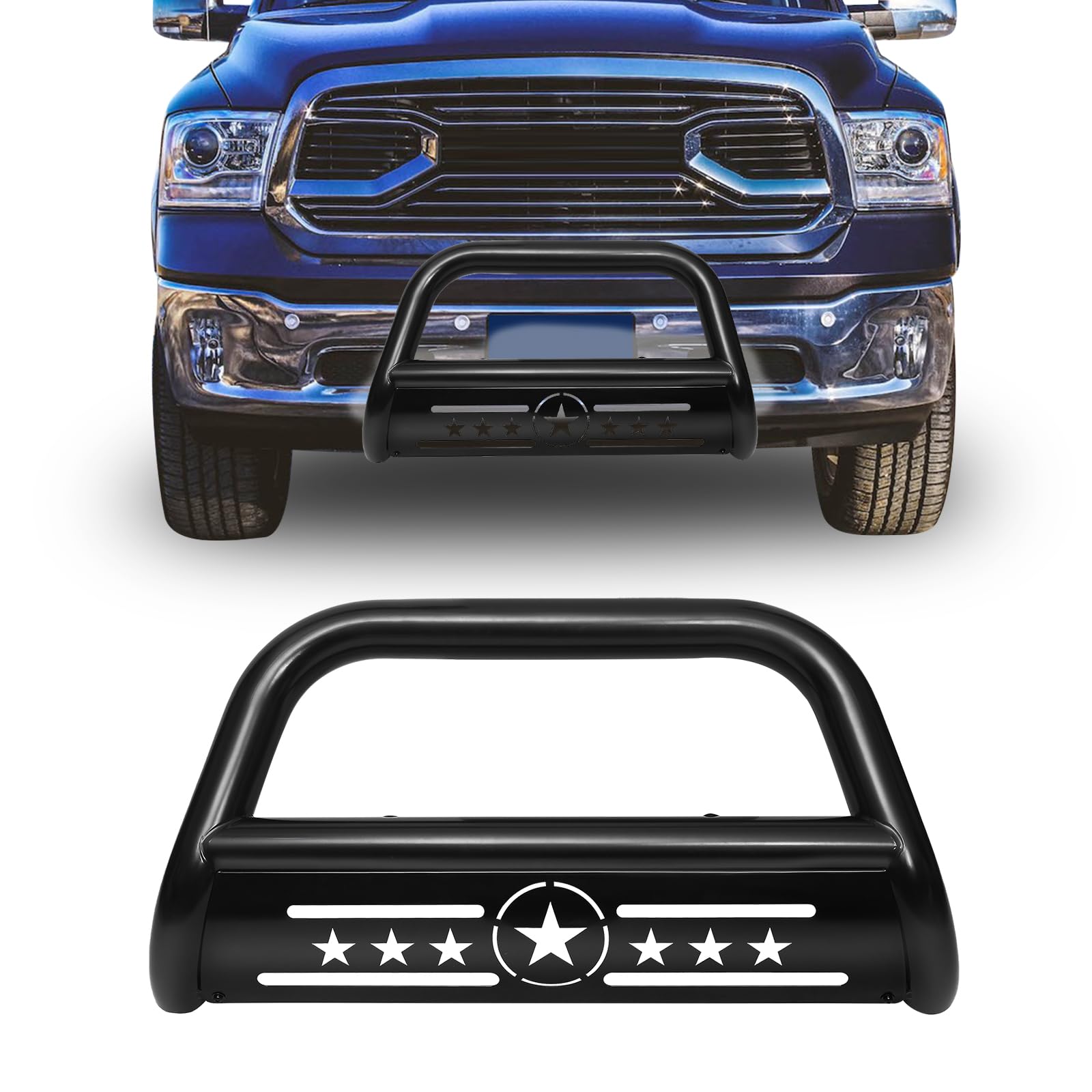 Bull Bar 3" Front Bumper Brush Grille Guard for Ram 1500 11-18 Pickup Truck