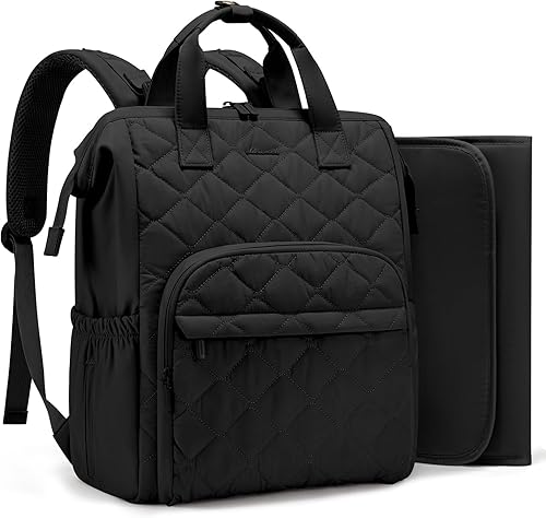 LOVEVOOK Mochila pequeña para pañales, mini bolsa de bebé para niña y niño con cambiador, mochila para pañales para mamá papá con hebillas para