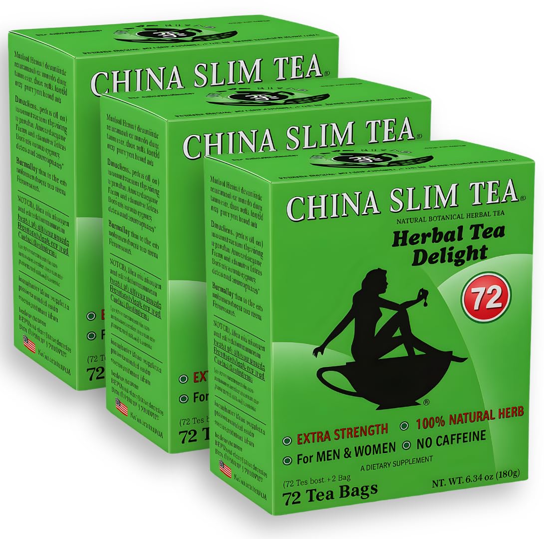 China Slim Dieter's Tea Delight, Large 6.34oz/180g, 72-Count, Pack of 3