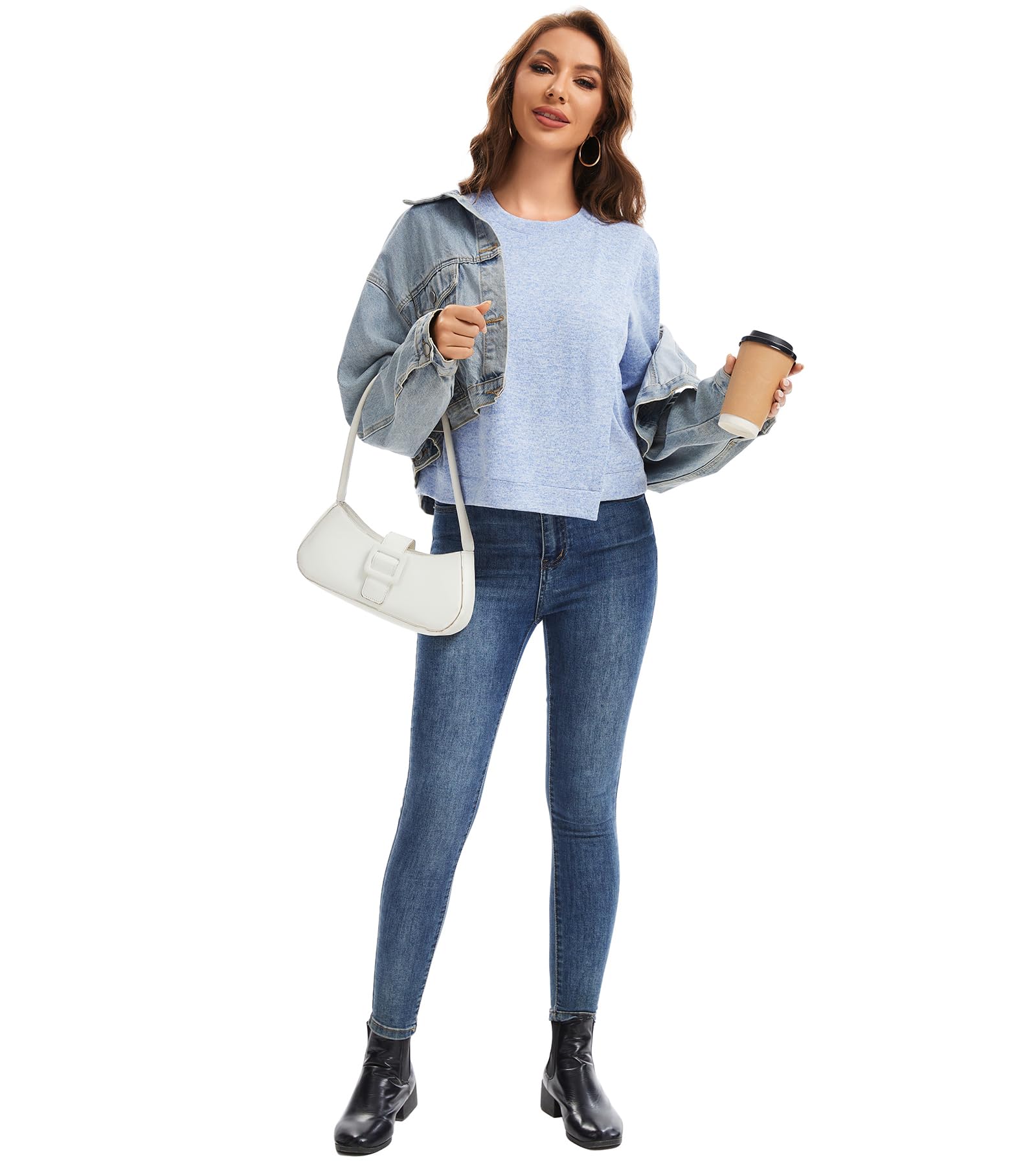 Sosolism Camisetas de Lactancia para Mujer Manga Larga Prendas de Lactancia