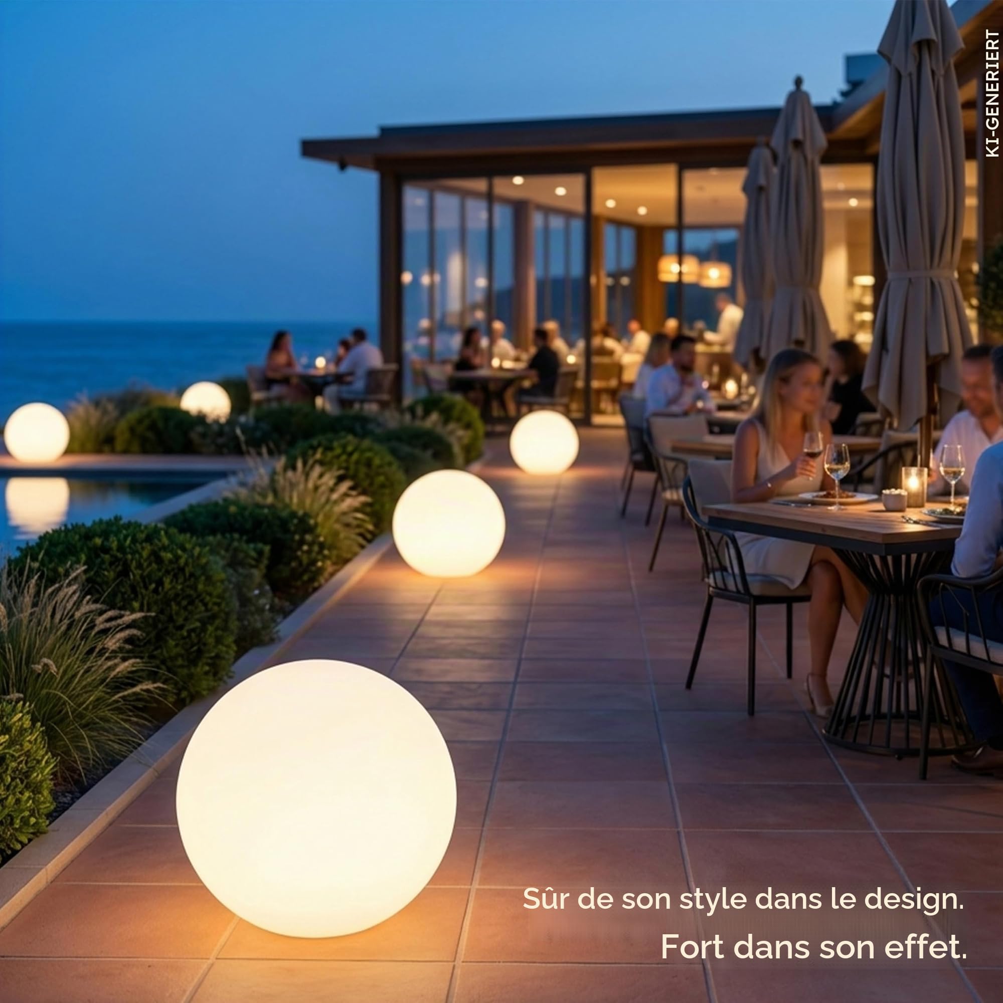 D'Ambiance Boule Solaire Lumina 50 CM Avec Télécommande à Infrarouge Et Usb-Ladeanschluss - 16 Couleurs de Lumière au Choix - Dauer- Et Socle Lumière en Alternance - Long D'Autonomie,Esotec 102893
