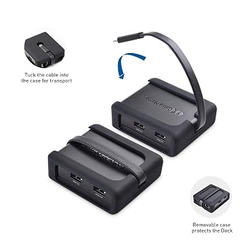 Cable Matters Dual 4K Monitor USB C Hub with DisplayPort 1.4, 100W PD | 2x 4K@60Hz DP, Windows Only, macOS Not Supported, Thunderbolt 4/3 and USB4 Compatible, for Surface Pro, XPS