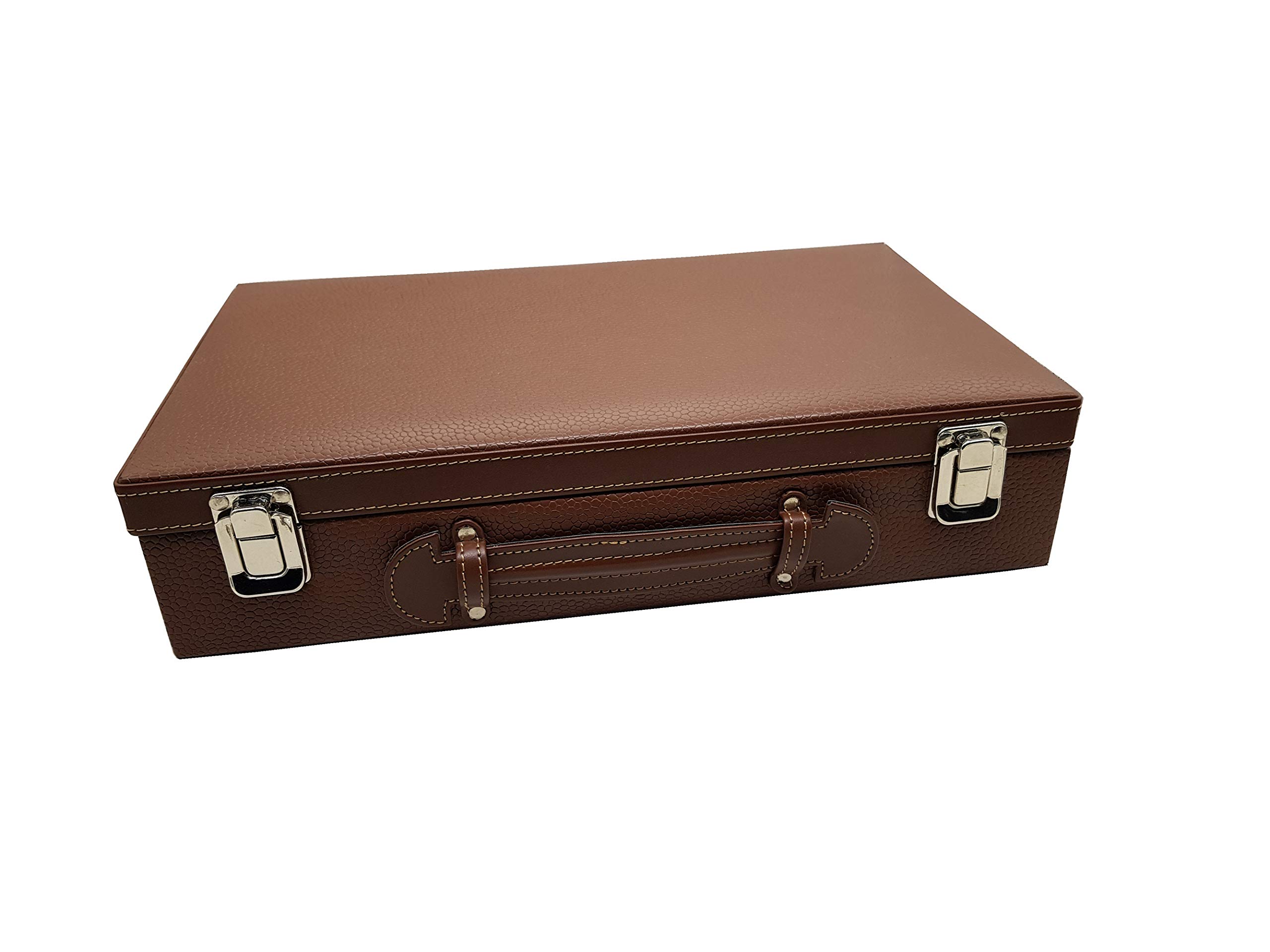 Essart Sarvika Collection Tan Faux Leather desinger Watch Box for 12 watches (WL-H-12-Tan)