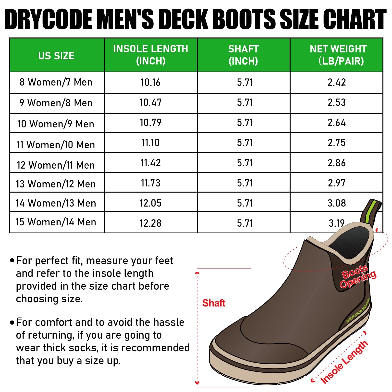 D DRYCODE Rain Boots Men, Waterproof Fishing Deck Boots, Anti-Slip Ankle Rubber Boots, Outdoor Rain Shoes for Mens Boating, Womens Gardening(Brown,Size 8