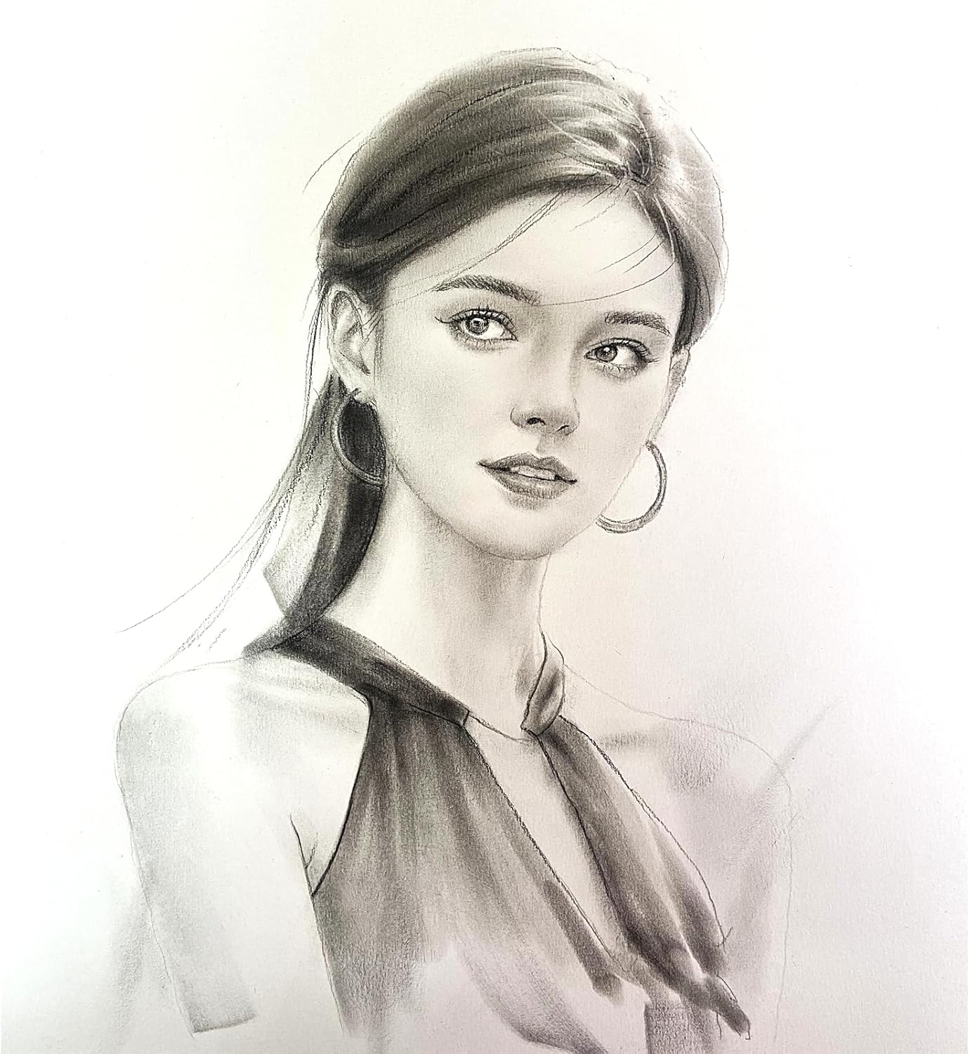 Customized pencil portrait according to photo | 100%Hand-drawn sketch art | Personalized family pet portrait gift | Unique birthday anniversary wedding gift | Professional artist (6*8in（15.2*20.3） Sketch)