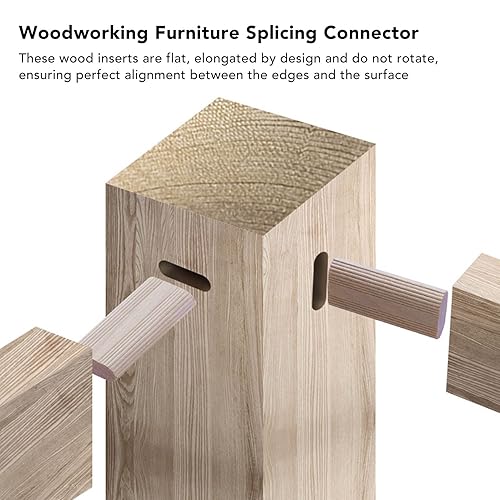 Miniatura 3 de 50 espigas de dominó, 0.236 x 1.575 in, madera de haya, espigas sueltas de madera de haya, espigas de haya, variadas espigas de haya, bloque de