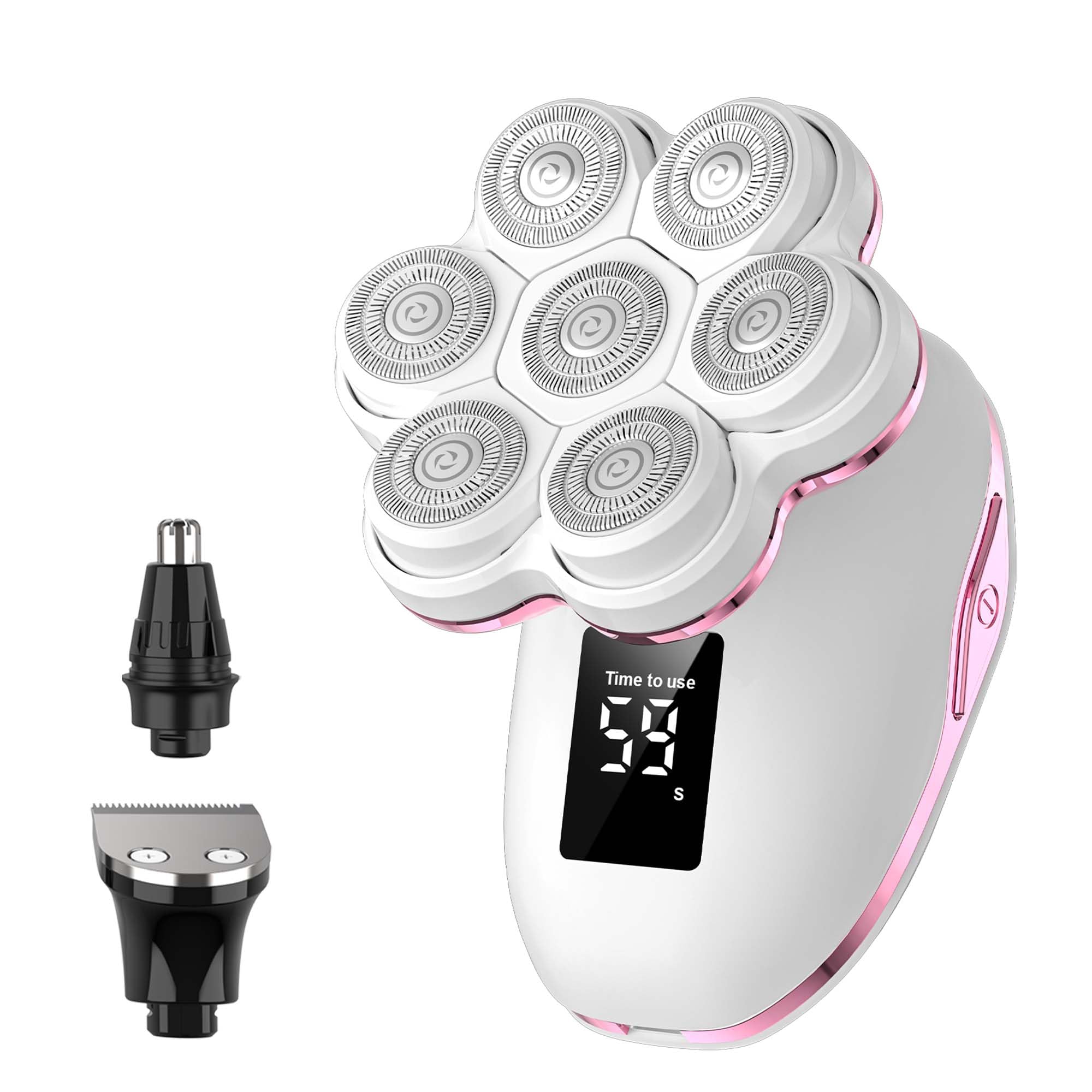 Electric Razors for Women Legs：7D Magnetic Detachable Head Flawless Razor-IPX7 Waterproof Wet Dry Cordless Trimmer-USB Rechargeable Travel Kit(P6)