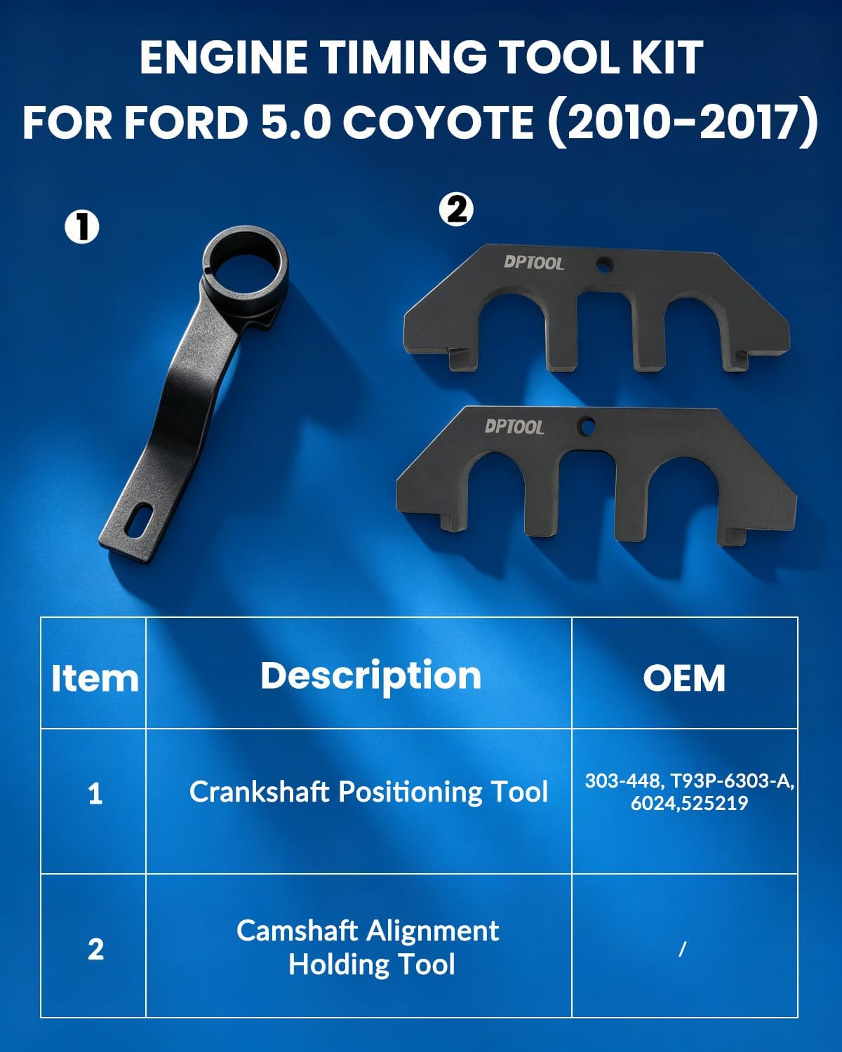 DPTOOL Engine Timing Tool Kit for Ford 5.0 Coyote V8 Engine 2010-2017