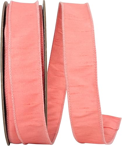 Miniatura 24 de Reliant Ribbon 92975W-056-10F Dupioni Supreme - Listón con borde de alambre, 4 pulgadas x 10 yardas, color menta