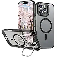 SNZ for iPhone 14 Pro Max Case with Invisible Kickstand, Compatible with MagSafe, Frosted Matte Back, Shockproof and Scratch-Resistant, 6.7 inch