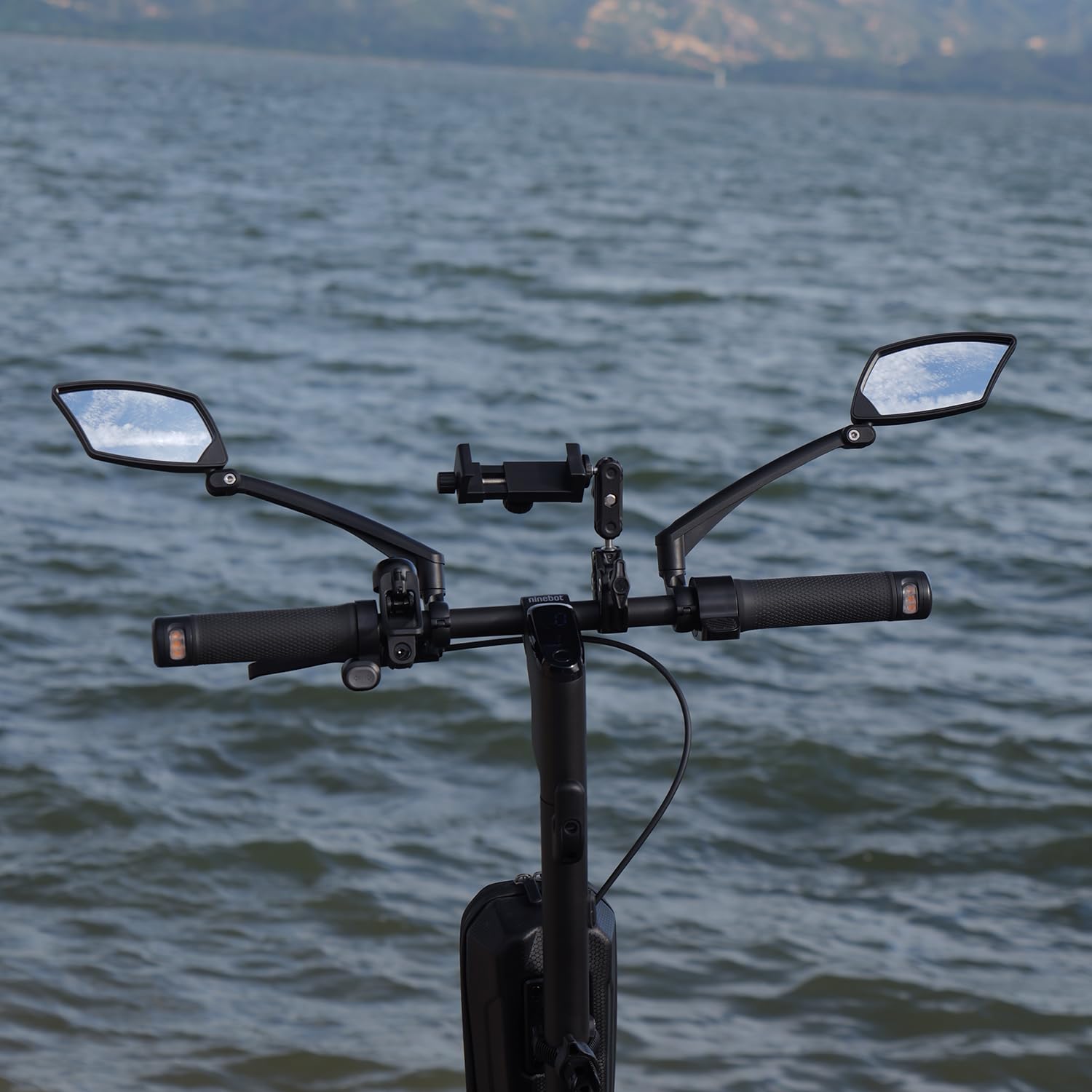 BriskMore BT-016 1 paire de rétroviseurs de vélo convexes en verre haute définition résistant aux rayures, à fixer sur le guidon, sûrs, pour côtés gauche et droit