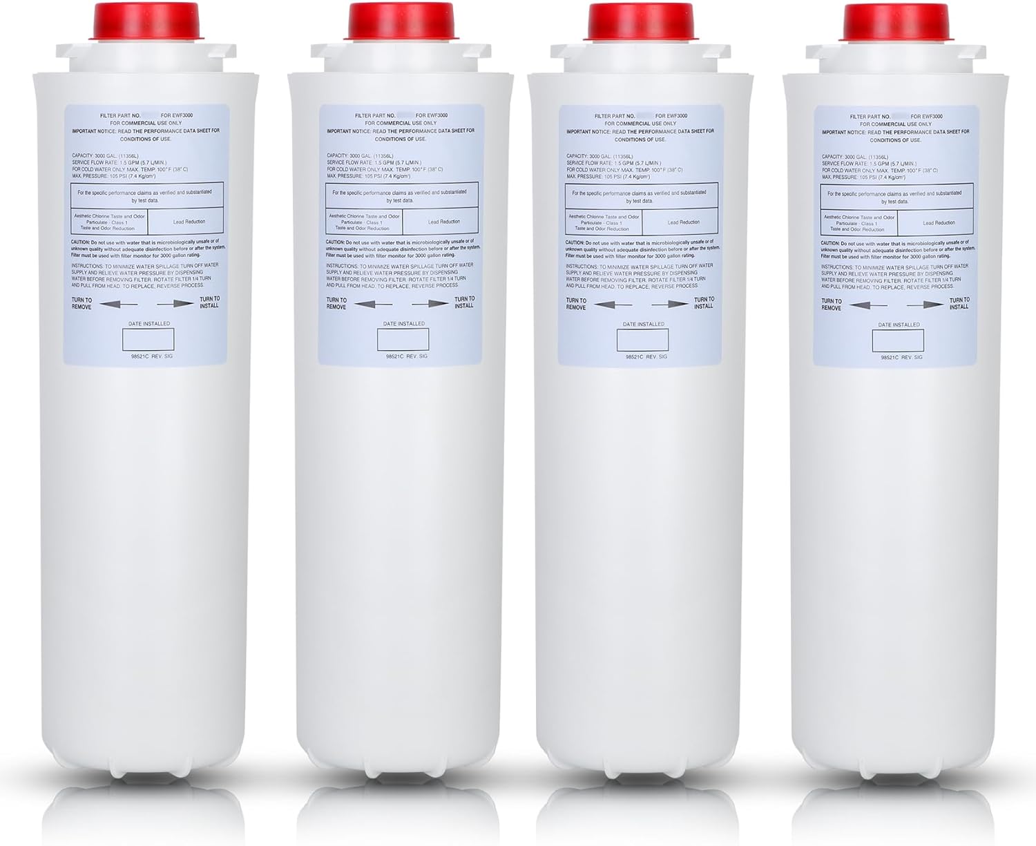 513,00-C (3 Packs-No Chip),Compatible with EzH2O Replacement Bottle Station High Capacity 3000 Gallon, EWF3000 for 513,00-C ERF750, 51299C, 55898C