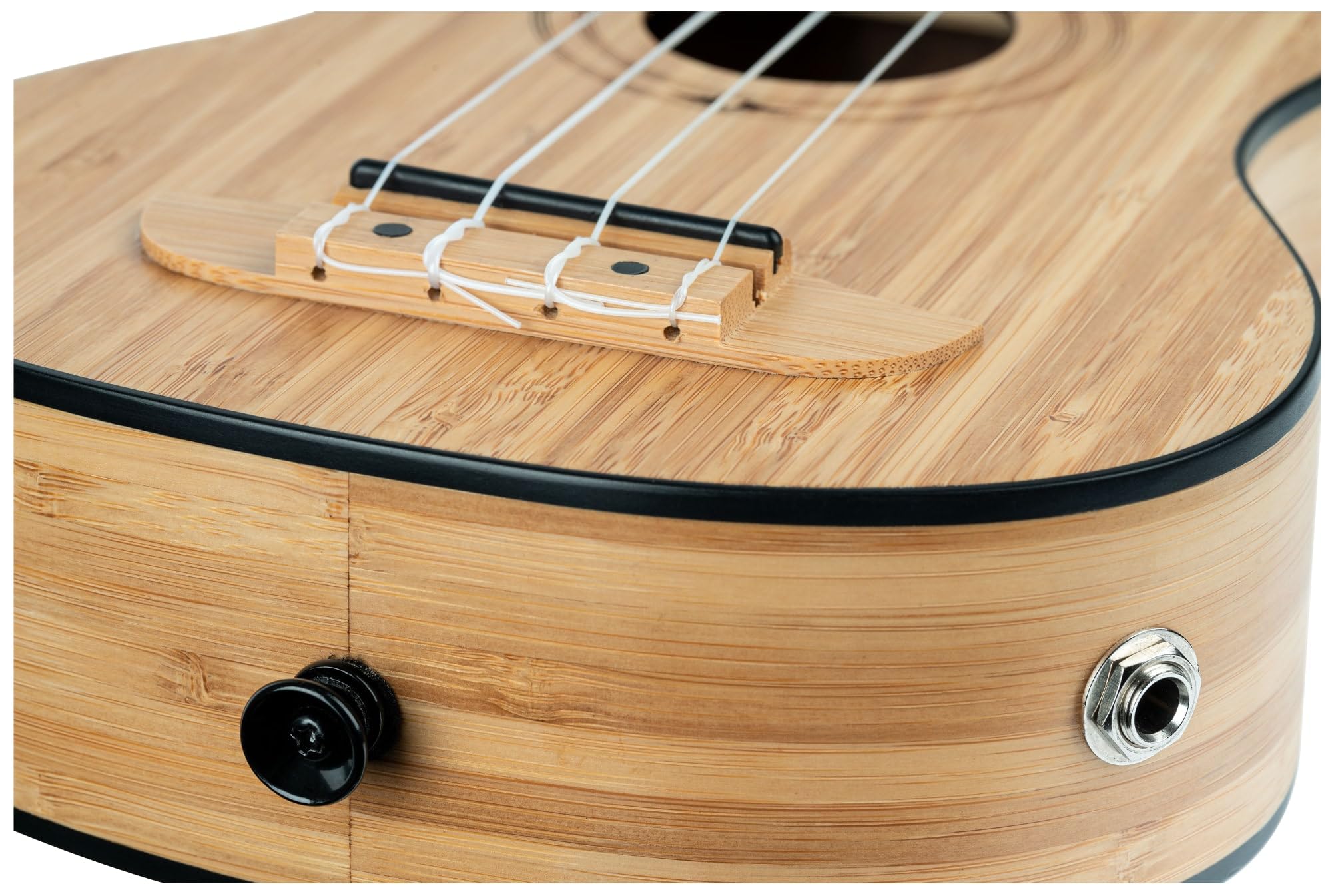 Ortega Guitars Ukulele Soprano Elettro-Acustico – Bamboo Series – Gig Bag Inclusa – Bamboo, Natural (RUNAB-SO)