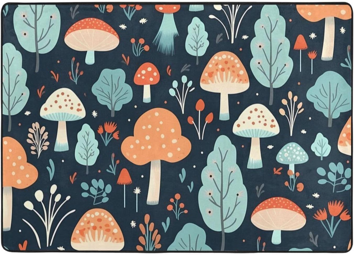 Cute Prints Printed Floor mat 80x58 inches, Non-Slip Decorative Carpet for Bedroom and Living Room