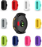 Vista 6 de Paquete de 20 tapones antipolvo compatibles con Garmin Fenix 8 7 7S 7X 6 6S 6X Pro 5 5S 5X Plus/Vivoactive 3/4/Venu Sq/Forerunner 245/935 Protector