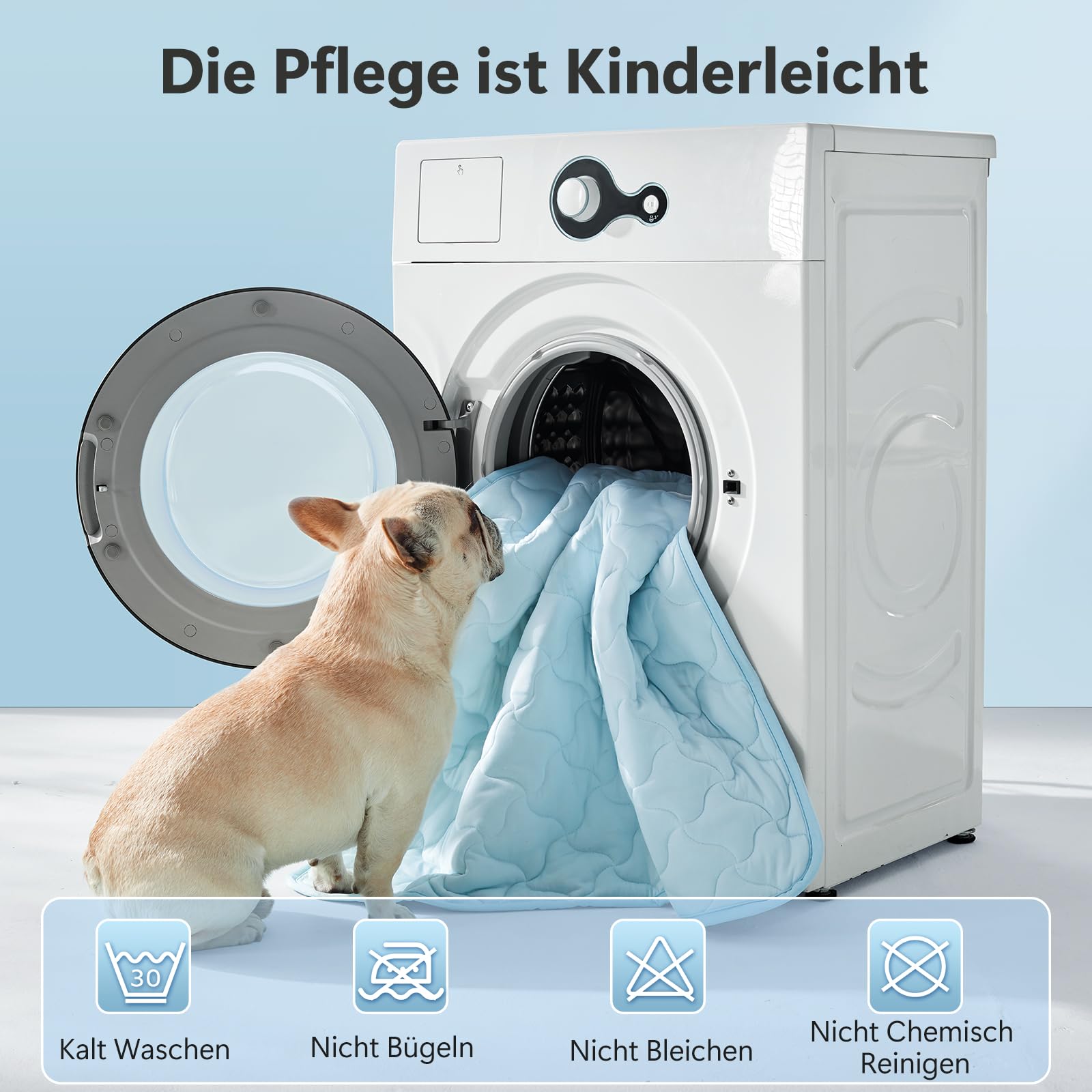 JOEJOY - Materasso refrigerante per cani, materasso auto-raffreddante per cani, cuscino refrigerante estivo per cani, resistente, materasso refrigerante portatile per cani, adatto per il lavaggio in