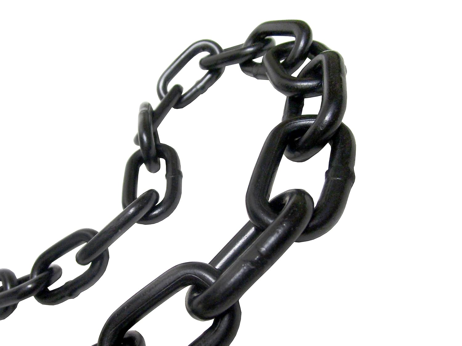 Black Powder Coated Chain 5/16 x 50 FT Bulk Cut | Swing Set Safety Barrier Gate | Industrial Grade Proof Coil G30 | Max Capacity 6,800 lbs