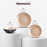 Vista 151 de Colors Life juego de vajilla, exterior negro brillante con interior de color mate