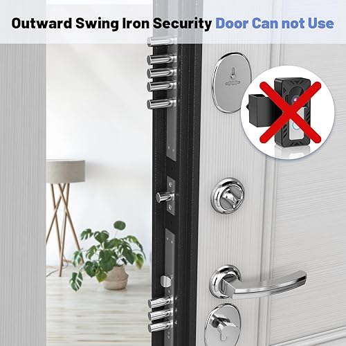 Miniatura 4 de Soporte de timbre de anillo antirrobo, soporte para timbre de puerta de apartamento, anillo de puerta, soporte de cámara, no bloquea el sensor de