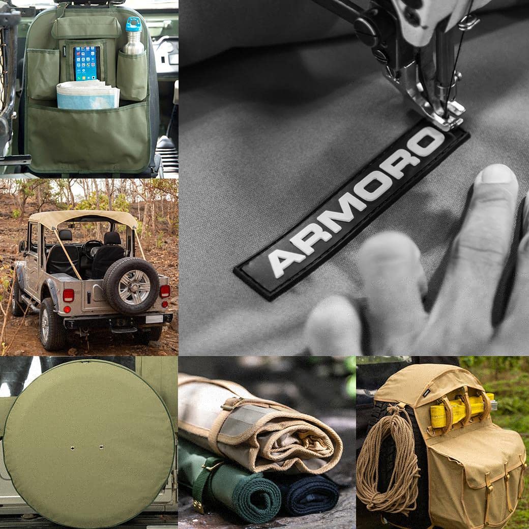 ARMORO Grab Handle Satchel Bag (Dark Grey) Mahindra Thar Storage Organizer Accessories, Compatible with Mahindra Thar, Jeep Wrangler, JT Gladiator & Maruti Gypsy - Image 5 thumbnail