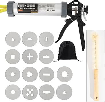 Griiyakii Clay extruder Tool,Clay Gun Tools are allocated 14 Different Plates for Sculpting and Crafting with The Hand held Clay Extrusion Gun