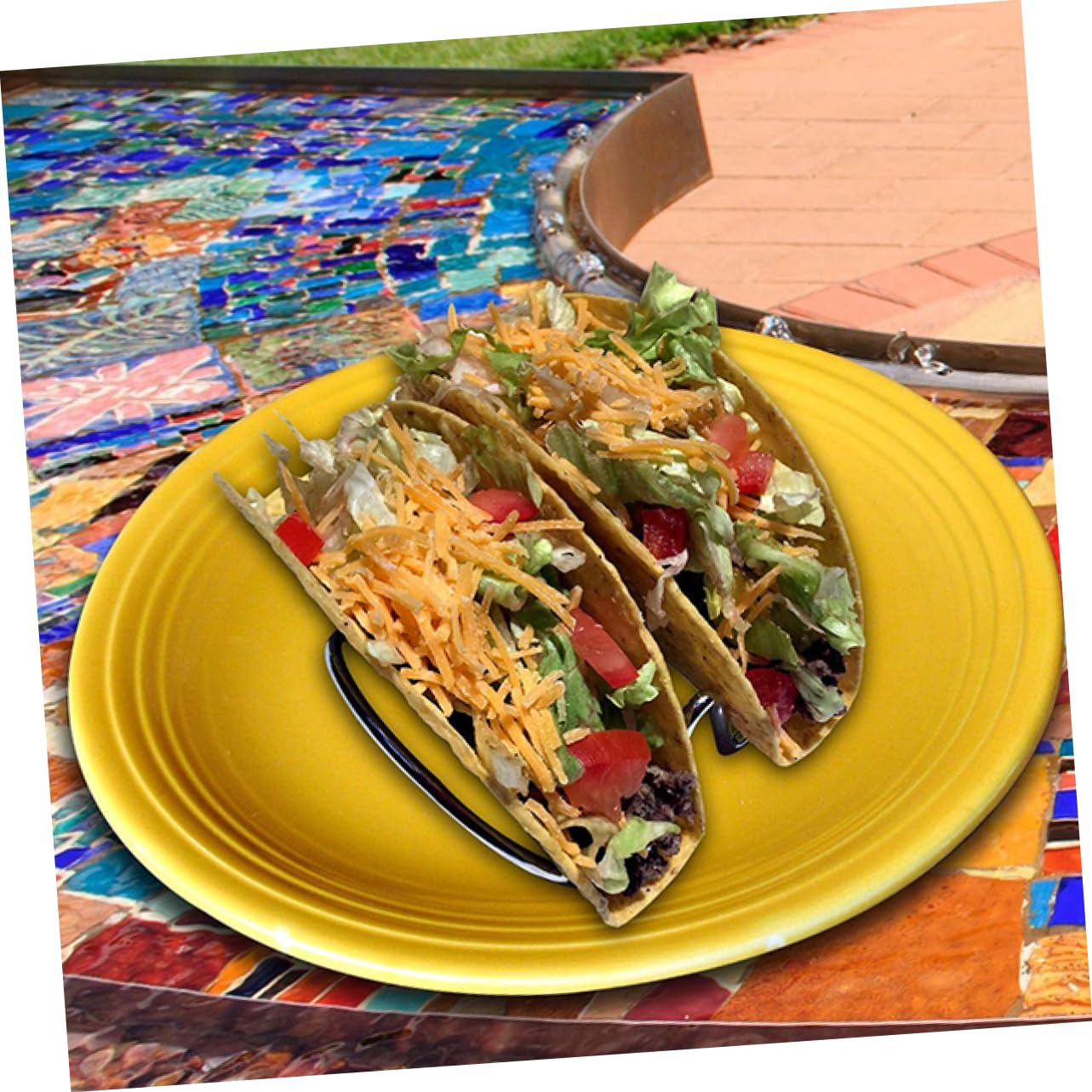 VINTORKY Stainless Steel Rack Taco Stand Holder Wire Taco Holder Restaurant Style Mexican Food Rack Taco Rack Taco Stand Rack Taco Wire Prensa Para Tortillas Taco Platters Tortilla Holder