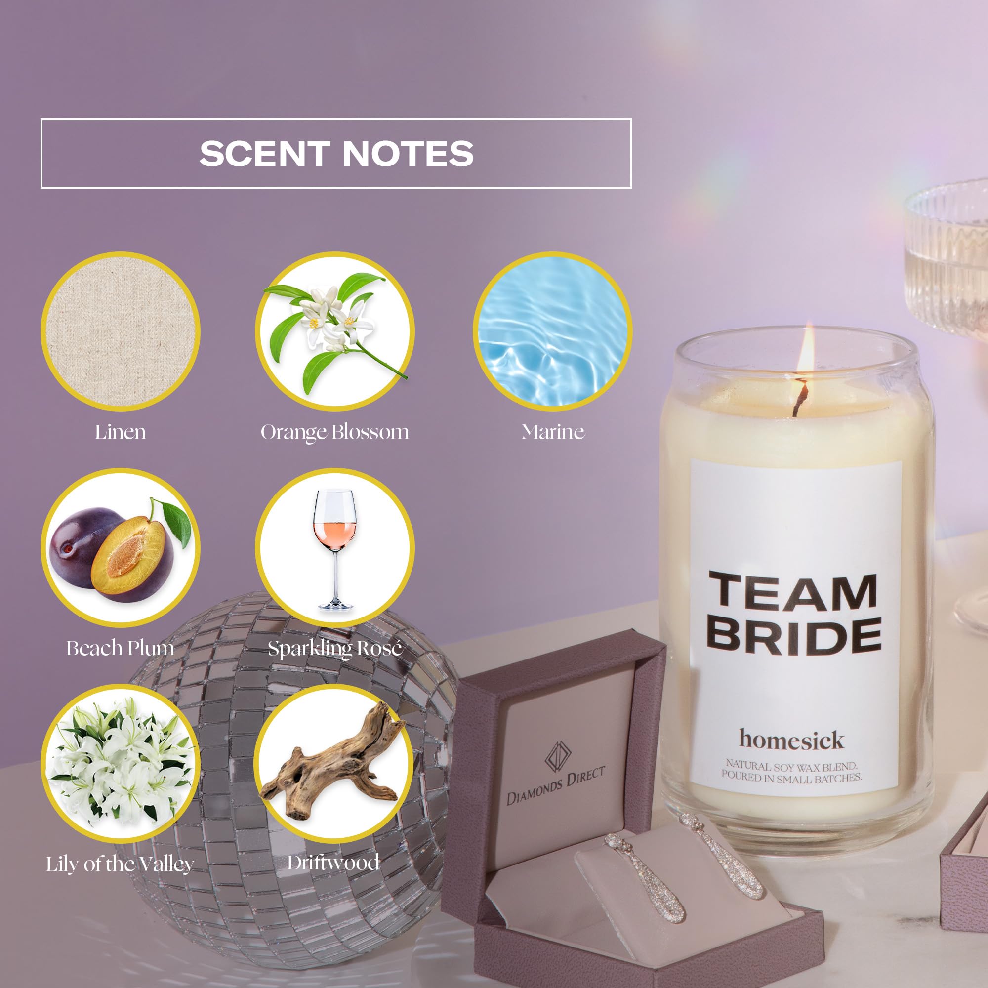 Amazon.com: Homesick Scented Candles for Home (Team Bride) - 13.75