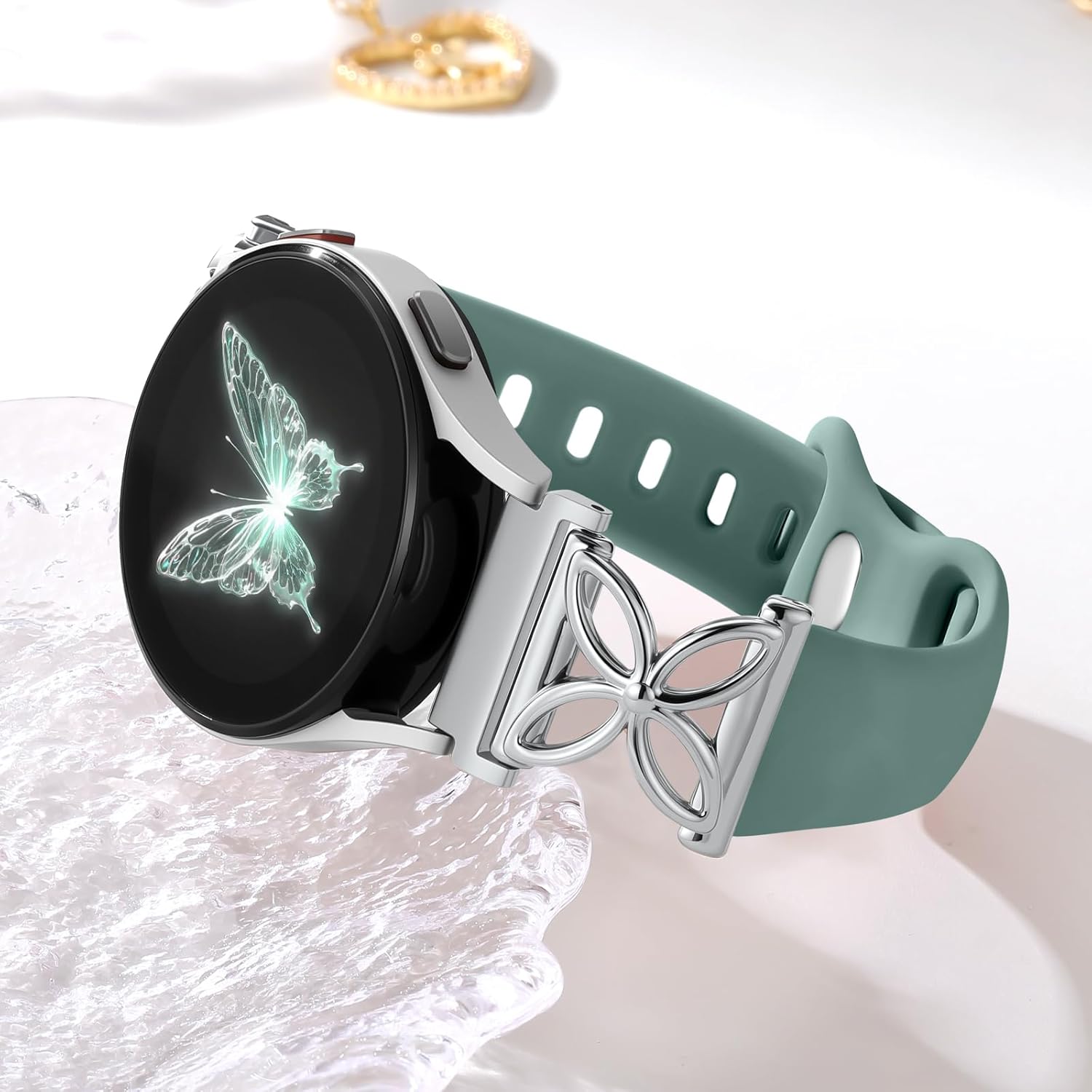 Slim Silicone Band Compatible with Samsung Galaxy Watch 7 Band 6 5 4 Active 2 FE 40mm 44mm/Watch 6 4 Classic/5 Pro/3, Thin 20mm Watch Band Sport Straps for Samsung Watch Bands Women - Image 8