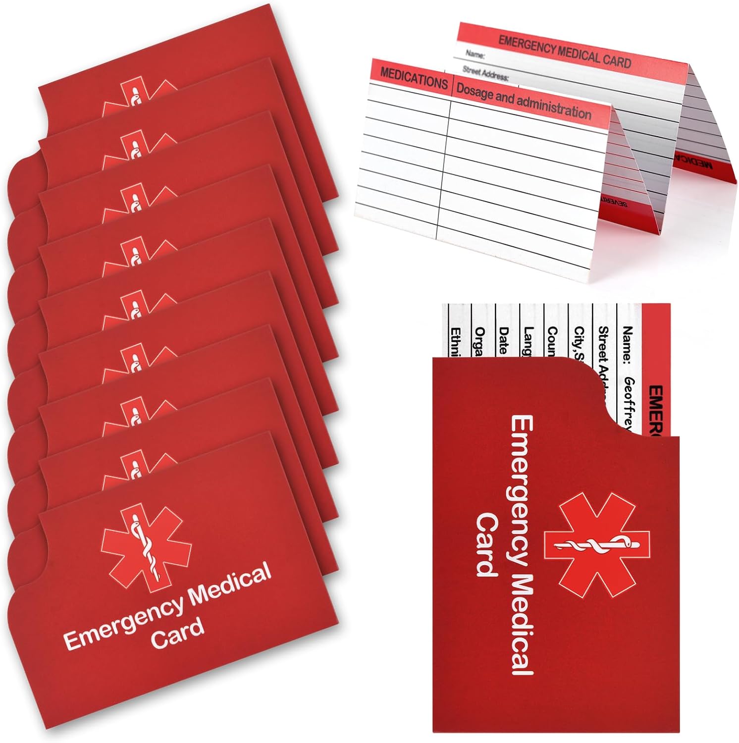 24 Pack Red Medical Condition and Emergency Contact Id Wallet Card Emergency Medical Information Card Medical Alert Wallet Card Pocket Size Medication List and Medical Cards for Caretakers 24 Pack Red Medical Condition and Emergency Contact Id Wallet Card Emergency Medical Information Card Medical Alert Wallet Card Pocket Size Medication List and Medical Cards for Caretakers