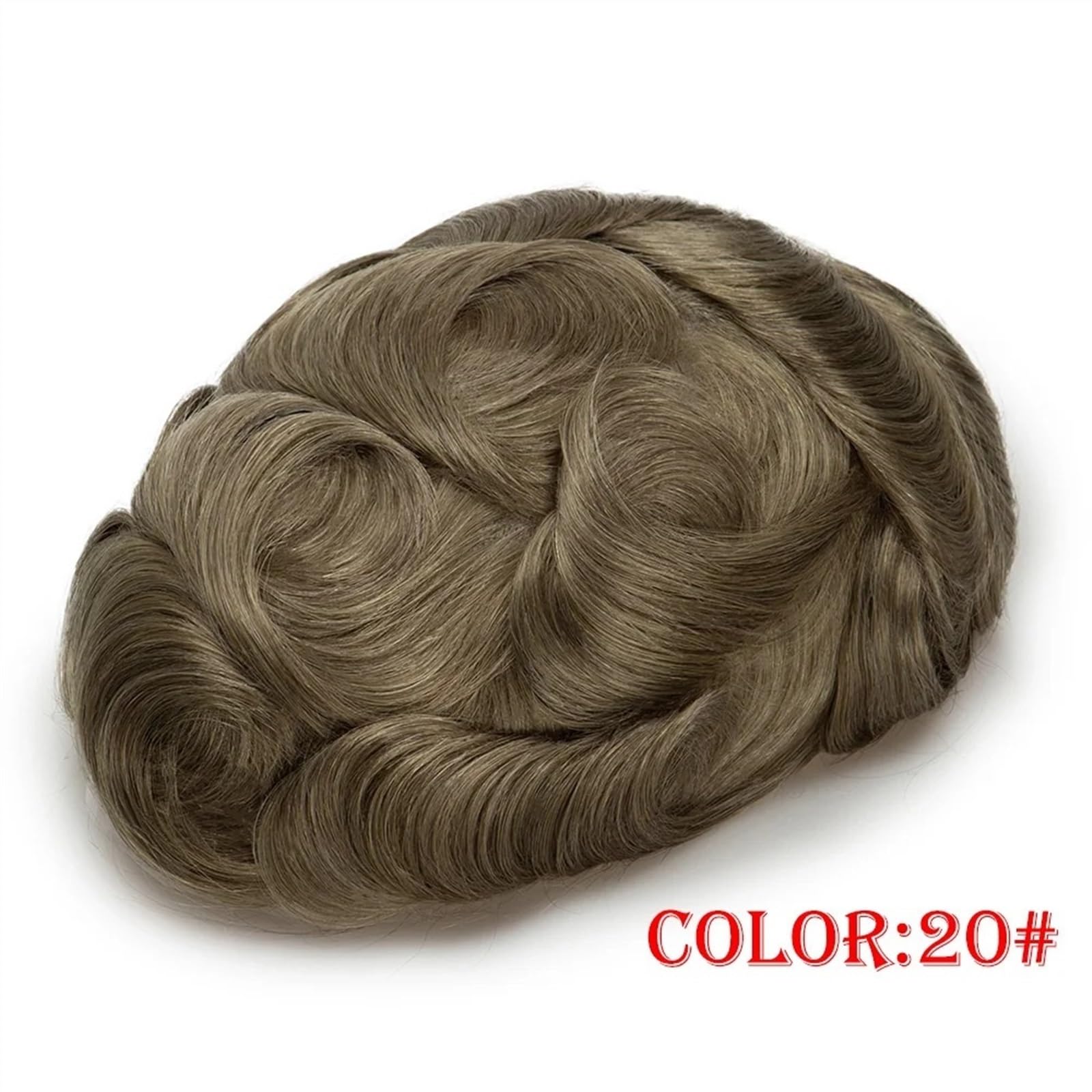 Tube dla mężczyzn peruka dla mężczyzn cienka skóra z pętlą w kształcie litery V peruka dla mężczyzn naturalne włosy Remy 0,03 mm szary ludzki włos system protezy włosów dla mężczyzn części