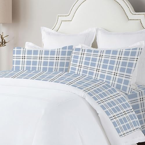 Juego de sábanas de franela cepillada estampada, 100% algodón turco, muy suave, cálido y acogedor, bolsillo profundo y transpirable, juego de 4