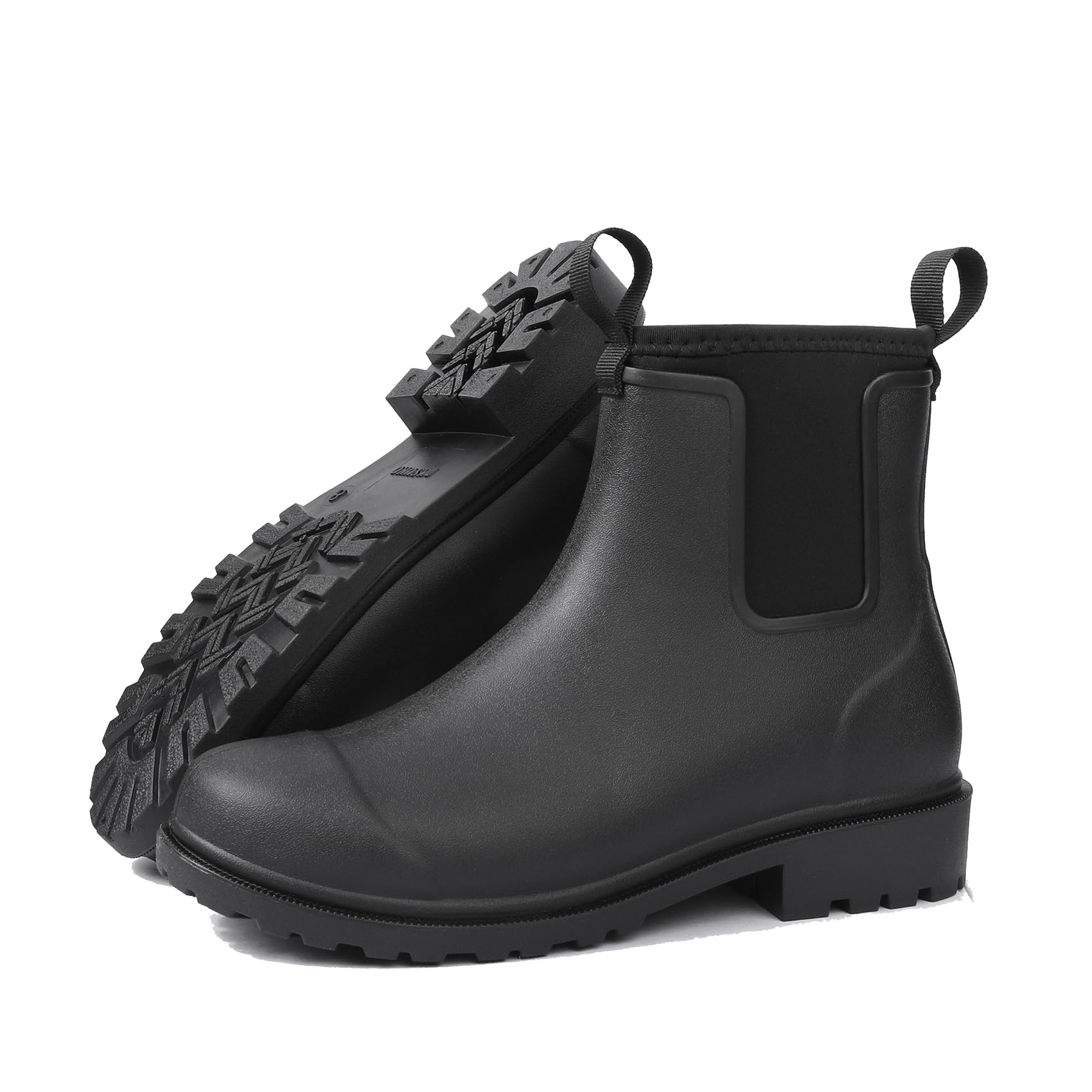 DKSUKO Womens Deck Boots Waterproof Ankle Rain Boots Non-Slip Rubber Fishing Boot Outdoor Work Shoes for Boating Gardening